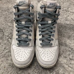 Nike Sky High DunkS in White and Gray